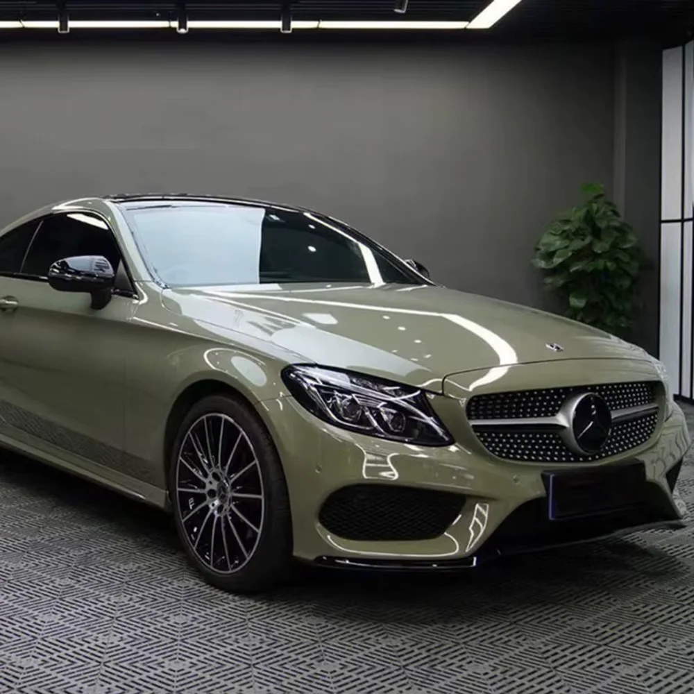 

CRYSTAL GLOSS KHAKI GREEN Car Wrap Vinyl Film Self Adhesive Automobile Paint Protection Full Roll Sticker