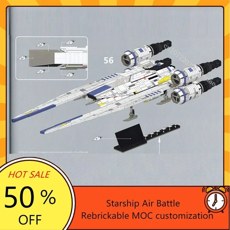 U-WING Ruimte Oorlogswapen Moc Ruimteschip Gevechtsmodel Bouwstenen Architectuur Diy Education Assemblage Model Speelgoed Geschenken