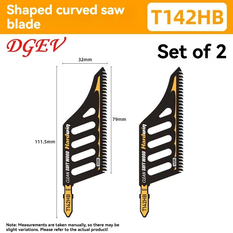 DGEV Decoupeerzaagbladen Extra Lang Heavy Duty Scrollzaagbladen T-Schacht Fijne Grove Tanden voor Hout Aluminium Nauwe Ruimtes