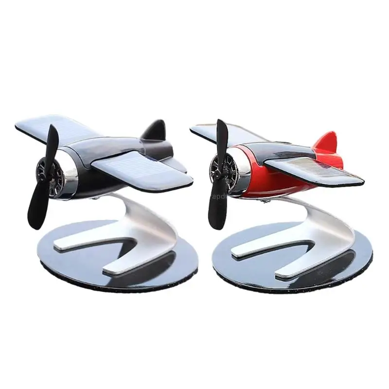 Solar Plane Novelty Toy Airplanes Model Fragrants Auto Decor Diffuser Ornament