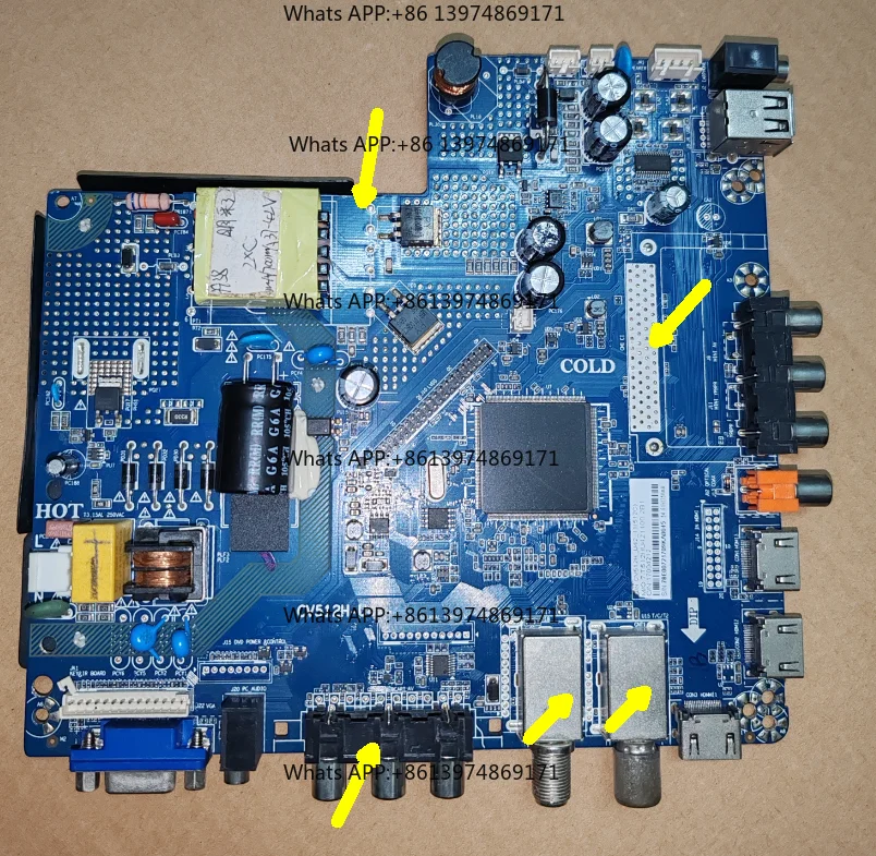 CV512H-U42 Three in one TV motherboard multiple different interfaces compatible with different screens