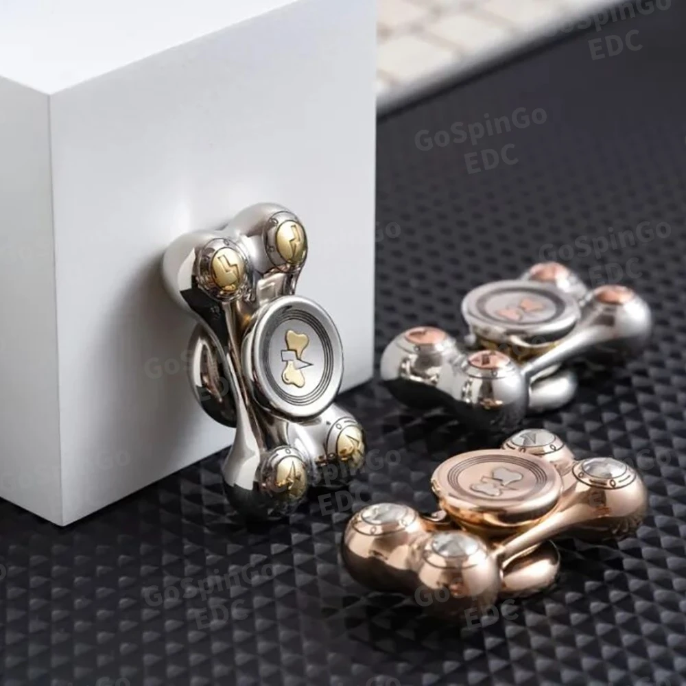 ONE BEAN & Chuck EDC تململ سبينر النحاس cupronicked شفرتين تململ سبينر ألعاب متململة للبالغين