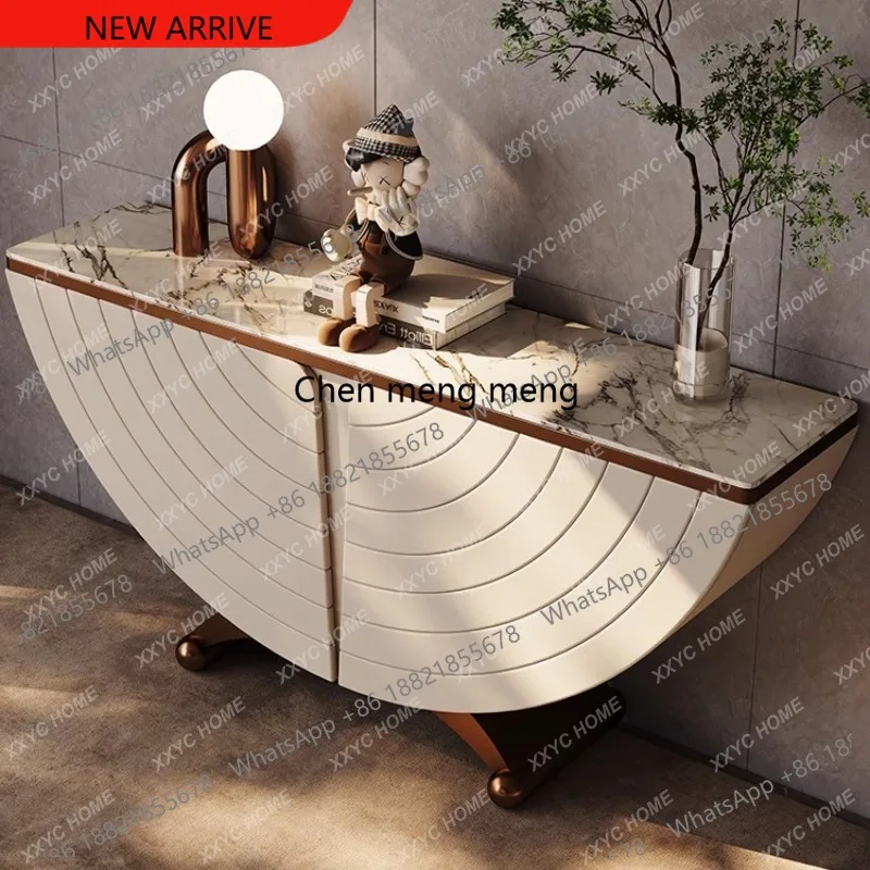 

Полукруглый шкаф для прихожей z183 в стиле лёгкой роскоши, современный минималистичный декор для гостиной, шкаф для хранения