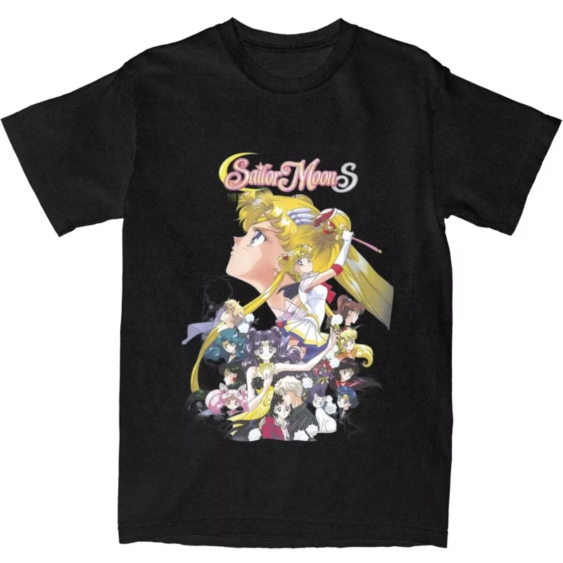 

MINISO винтажные футболки с изображением моряков и луны, футболка унисекс, эстетическая футболка с круглым вырезом из фильма для женщин и мужчин Y2k с коротким рукавом