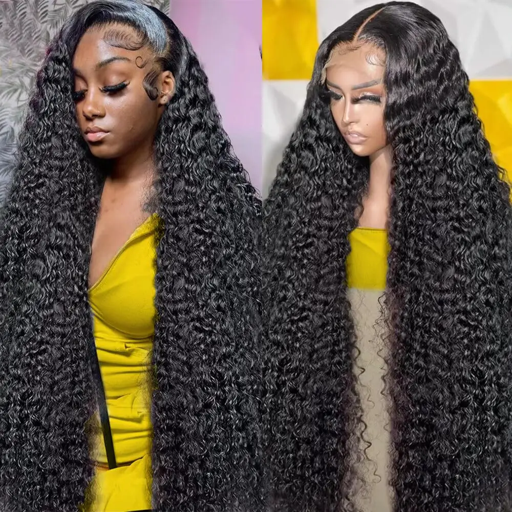 13x4 HD Lace Front Wigs Human Hair Pre Plucked 13x6 Deep Wave Lace Front Wigs Human Hair Wigs for Black Women 28 Inch