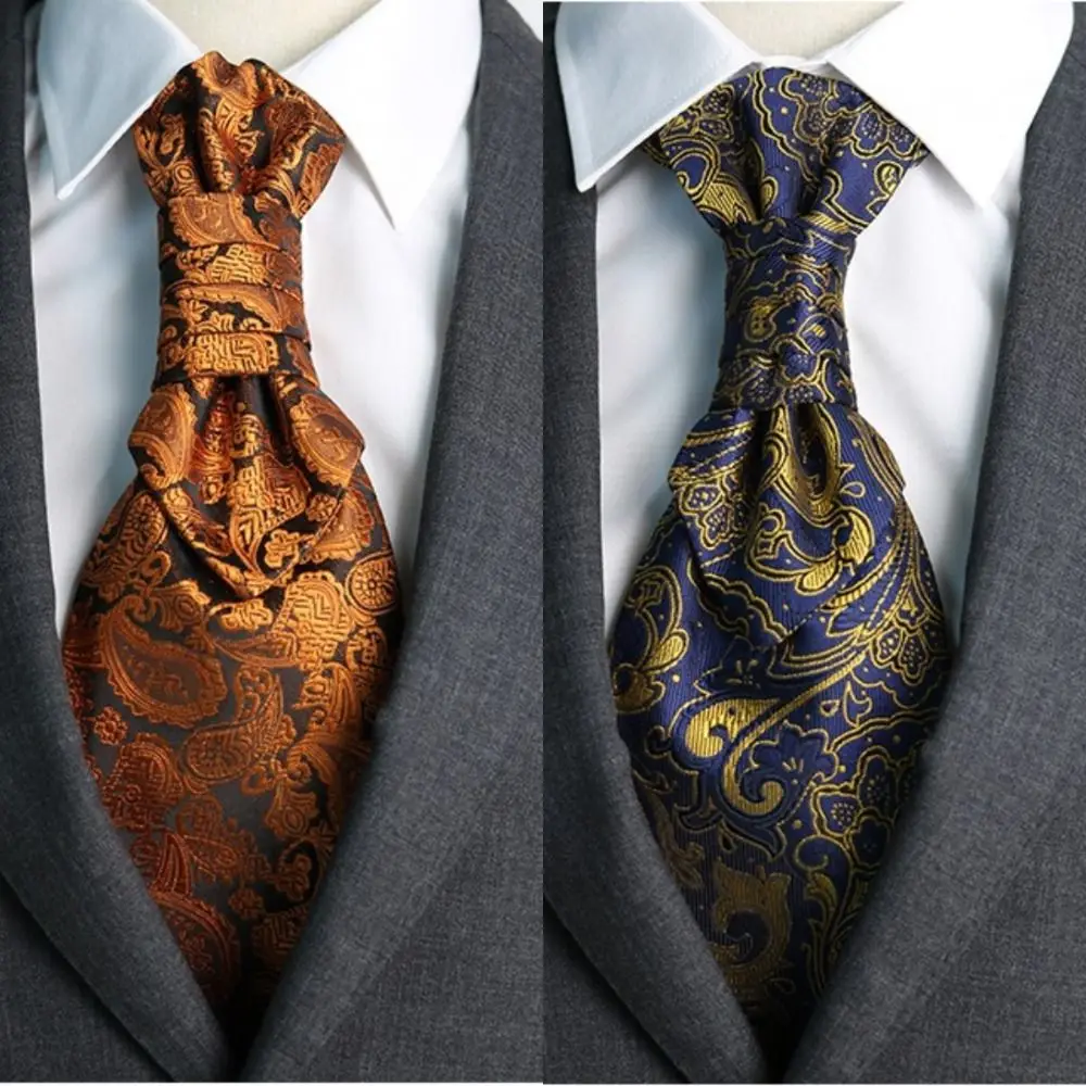 Classic Jacquard Floral Neck Ties Gravatas Bowknot Groom Neck Wear Woven Ascots Wedding Necktie Gentleman Male