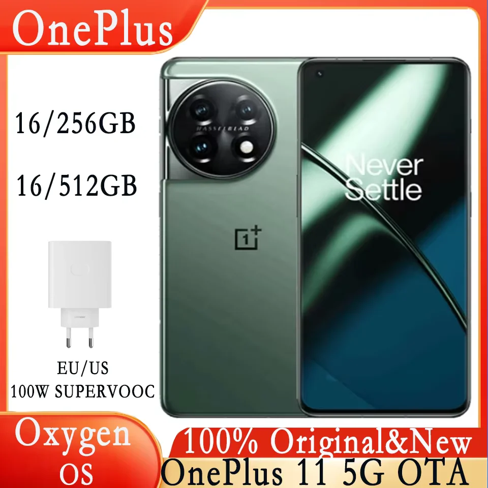 Original Unlocked OnePlus 11 5G Smartphone OxygenOS 6.7” Snapdragon 8 Gen 2 50MP Bluetooth 5.3 NFC Mobile Phone 100W SUPERVOOC