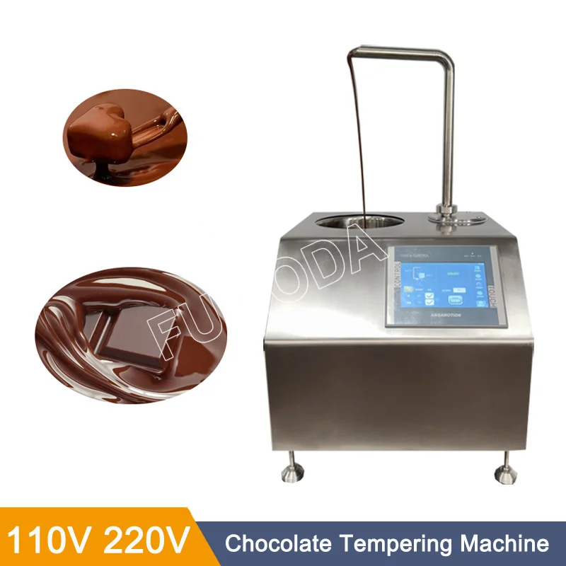 

Commercial Use Tabletop Chocolate Fountain Tempering Machine 5.5L Volume Touch Screen Panel Chocolate Dispenser Melter