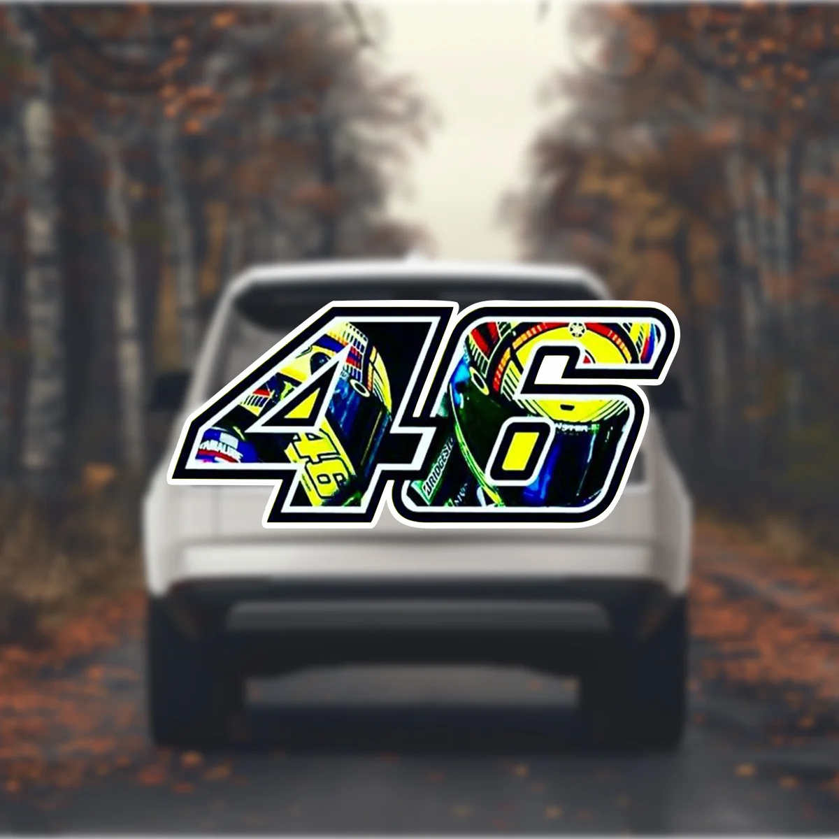 قطعة واحدة، 46 ملصق فينيل مقاوم للماء، ملصق سيارة متين، ديكور السيارة، مادة الفينيل