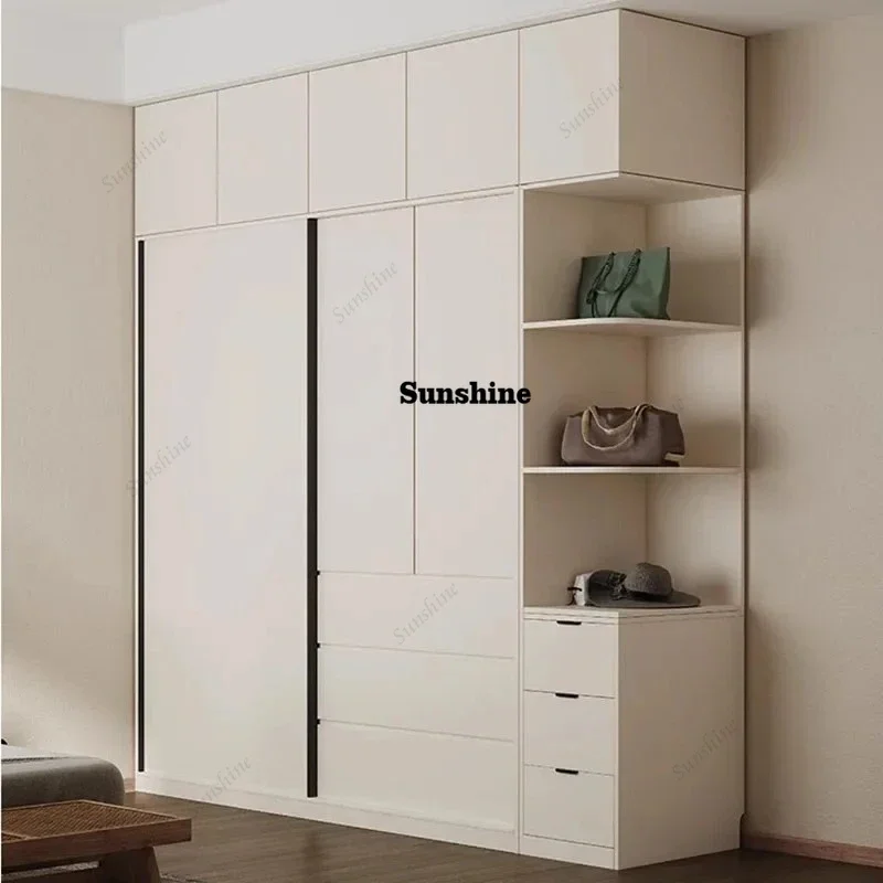 

White Bedroom Drawers Wardrobe Space Saving Room Organization Wardrobe Storage Wooden Ropero Armable De Ropa Home FurnitureY