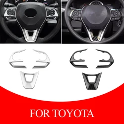 Car Steering Wheel Button Panel Cover Trim Sticker for Toyota RAV4 Corolla E210 Avalon 2019- 2023 car Accessories