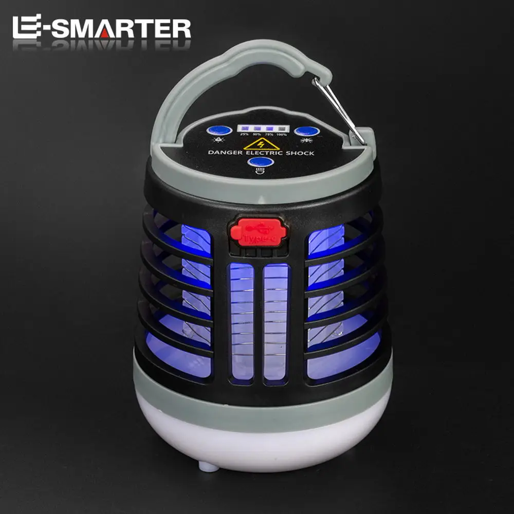 Lámpara antimosquitos de luz púrpura para exteriores, resistente a la lluvia, descarga eléctrica, luces antimosquitos para jardín, trampas para mosquitos