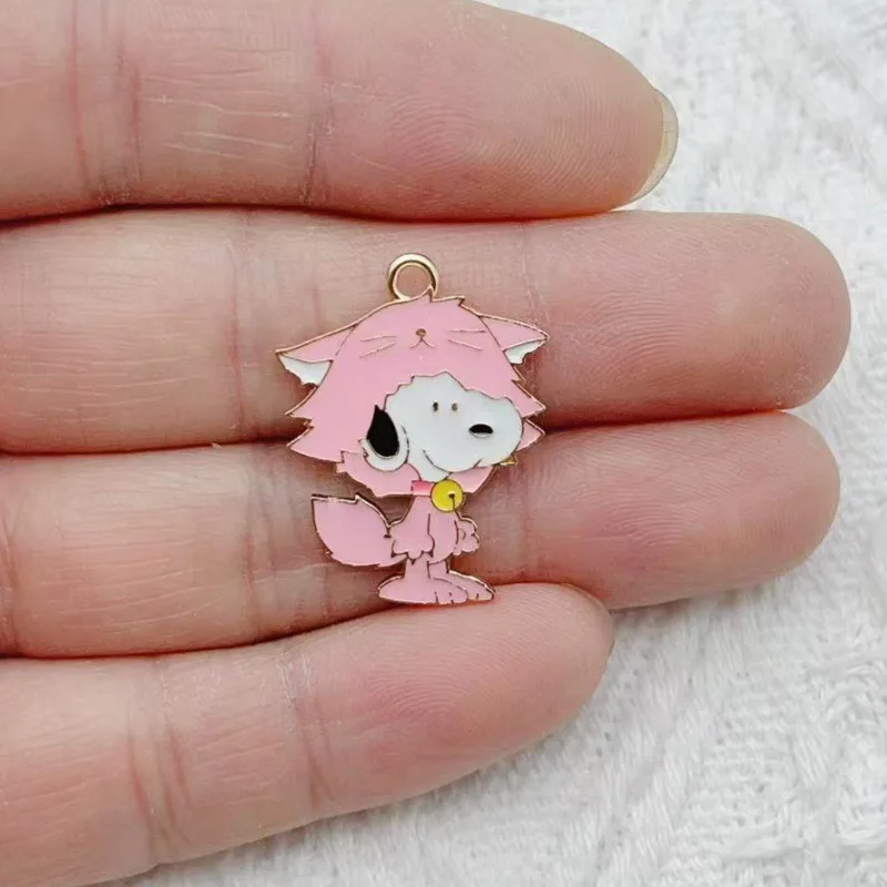 10pcs Cartoon Cute Dog Alloy Drip Oil Pendant DIY Earrings Necklace Handmade Pendant Accessories image 3