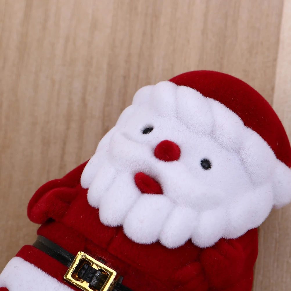

4 Pcs Santa Claus Jewelry Box Vintage Small Boxes with Lids Case Gifts Ring Man