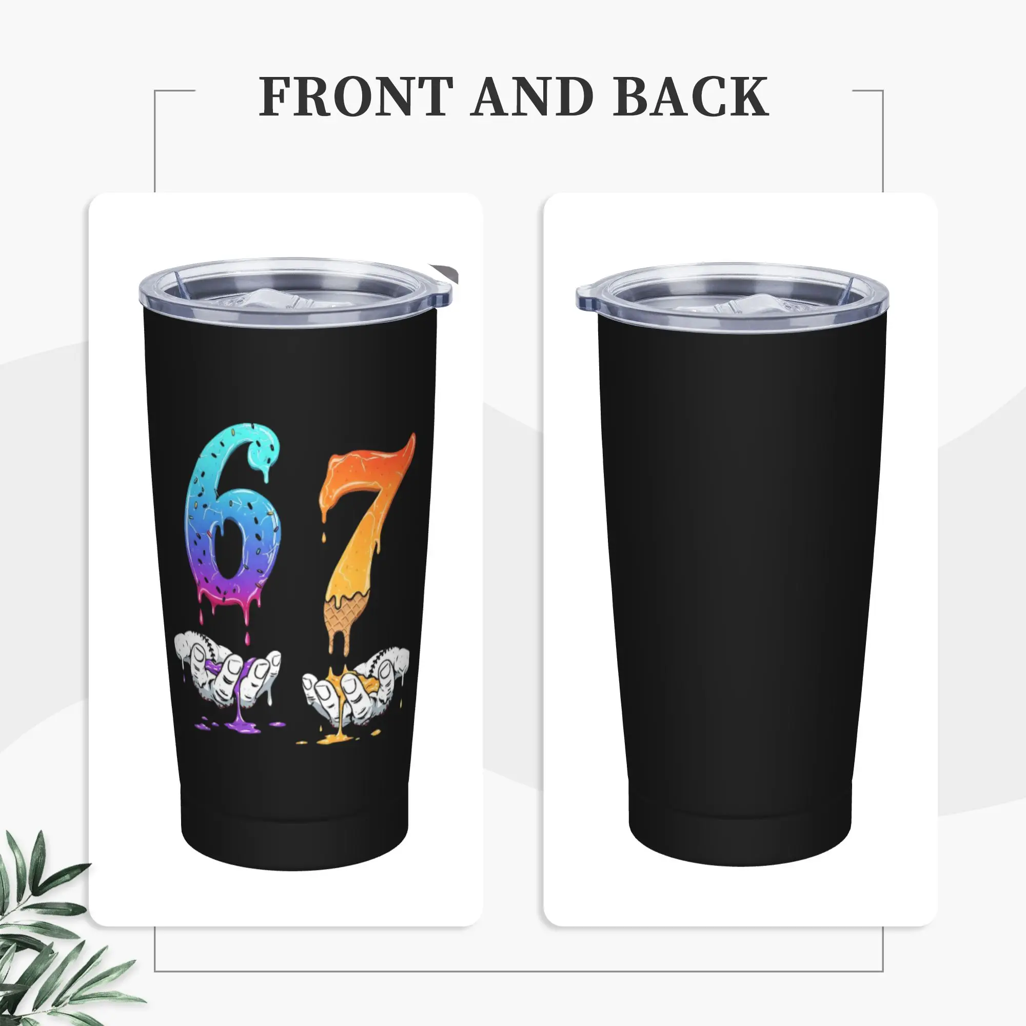 Stainless Steel Tumbler Six Seven 67 Thermal Cups Brainrot Italian Heat Preservation Cold and Hot Mugs Cup Travel Water Bottle