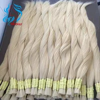 Maxhair pelo liso de extremo completo a granel 1B 613 cabello humano rubio miel a granel para trenzar sin trama 100% extensiones de cabello humano 50g 100g