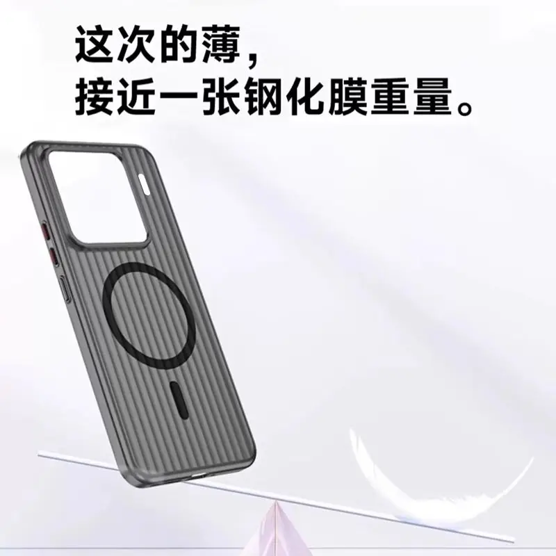 Case For Xiaomi 15 / 15 Pro, Corrugated PC Hard Shell with MagSafe, Matte Frosted Ultra-Thin Anti-Fingerprint Full Protection view 3