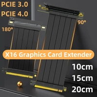 10cm 15cm 20cm Full Speed PCI Express 3.0/4.0 X16 Riser Graphics Video Card Extension Cable Desktop GPU Flexible Shielded Cord