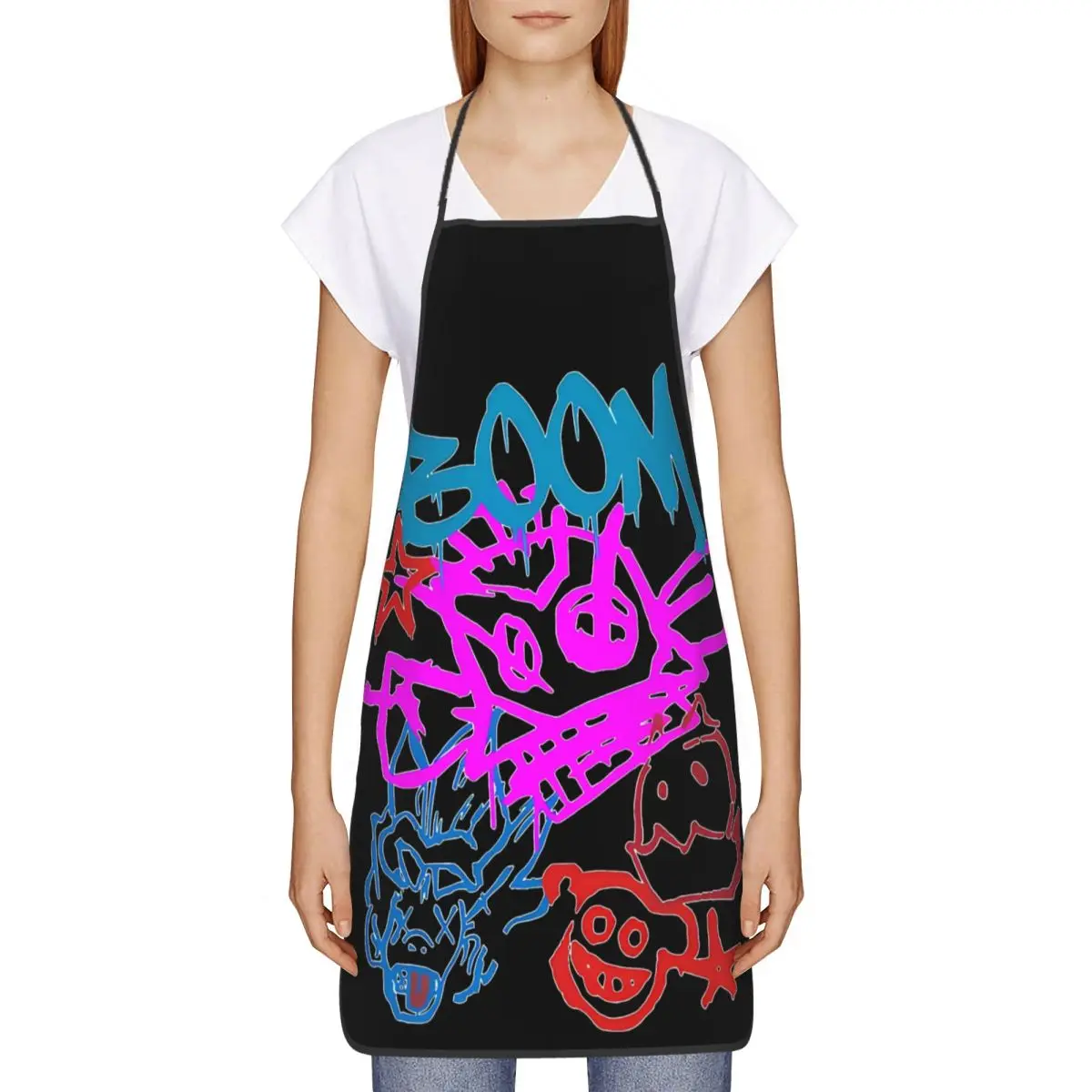 Jinx Monkey Arcane Apron Unisex Printed Cafe Bibs League Battle Game Legends Polyester Household Cleaning Tablier