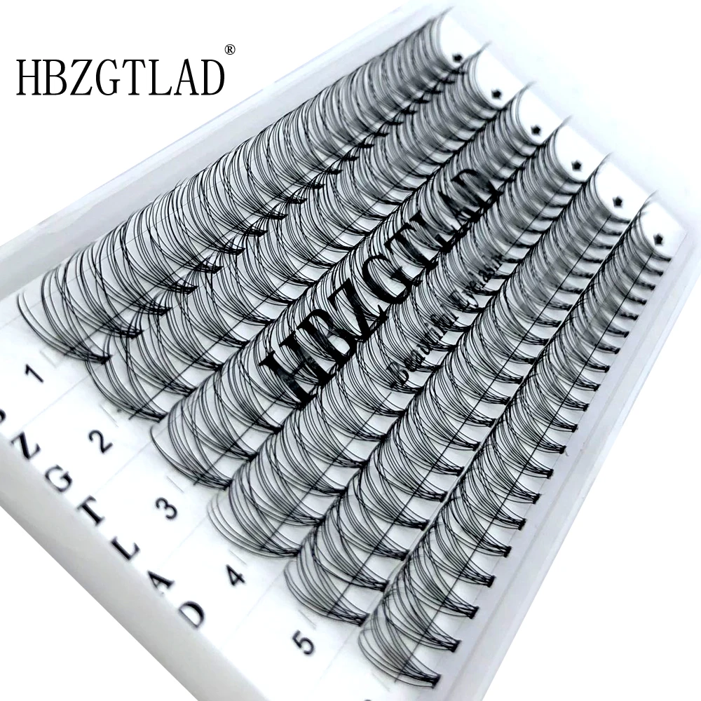 HBZGTLAD 120 Bundles Mink Eyelash Extension Natural 3D Russian Volume Faux Eyelashes Individual 20D Cluster Lashes Makeup Cilia