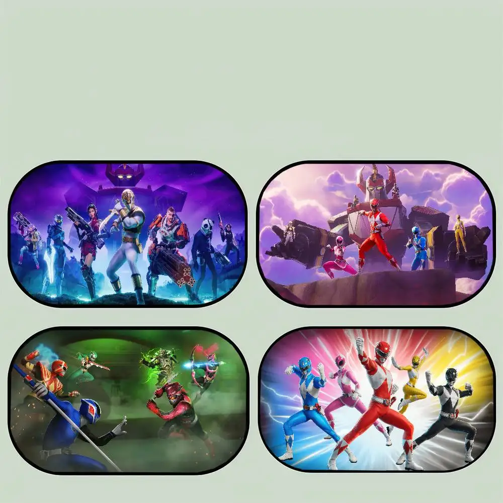 

P-Power R-Rangers Cartoon Sunshade UV Protection Heat Electrostatic Film Summer Retractable Window Shade Car printing