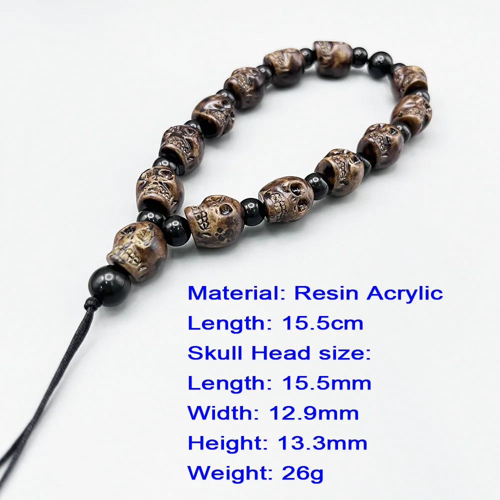 NJ02 New Wholesale Rosary High-Quality Beads Skull Beads Resin Acrylic Making Bracelets Manufacturer Supply Jewelry Accessories