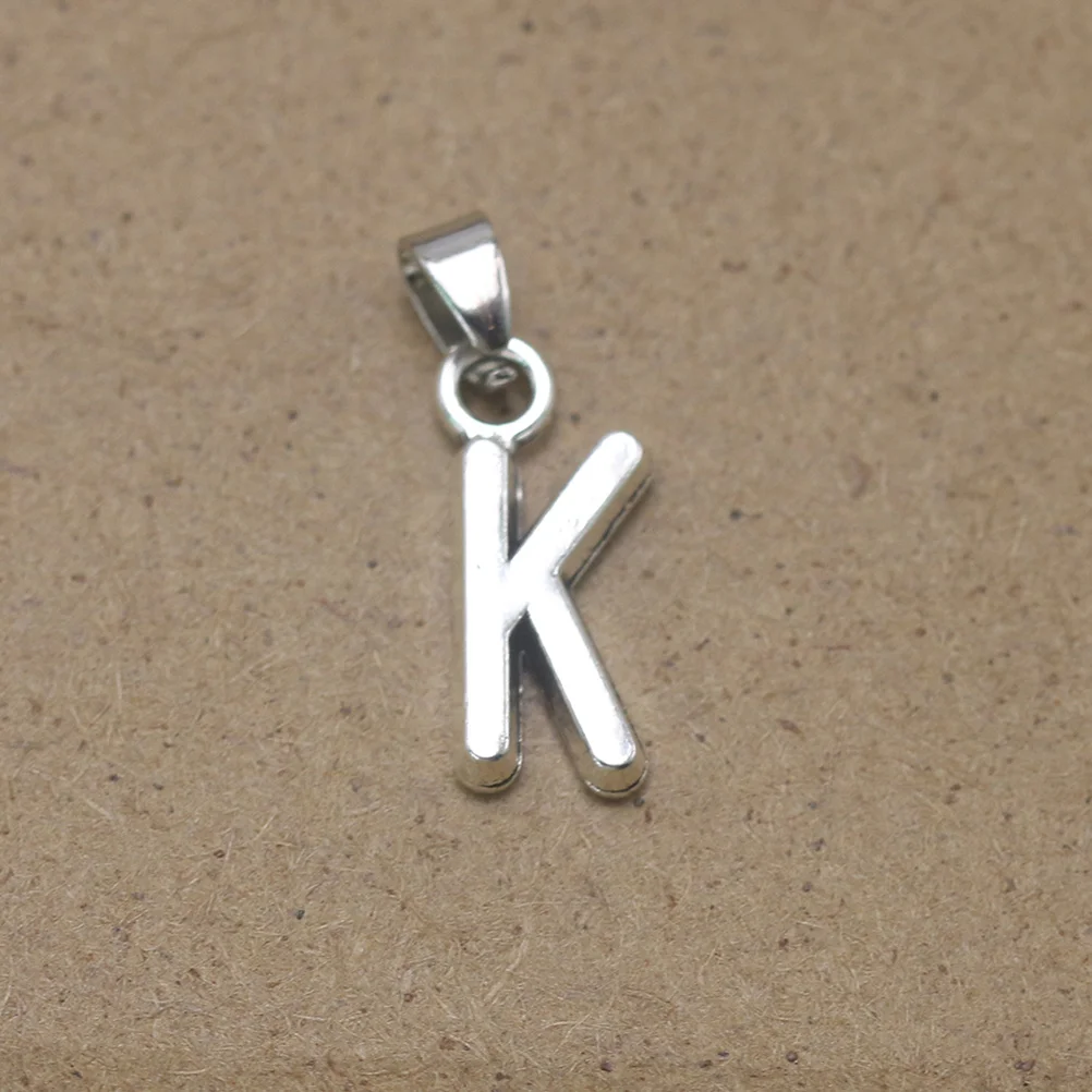 

20Pcs Alphabet Necklace Pendants Alloy Letter K Charm DIY Jewelry Making Accessories for Bracelet Earrings Keychain Scrapbooking