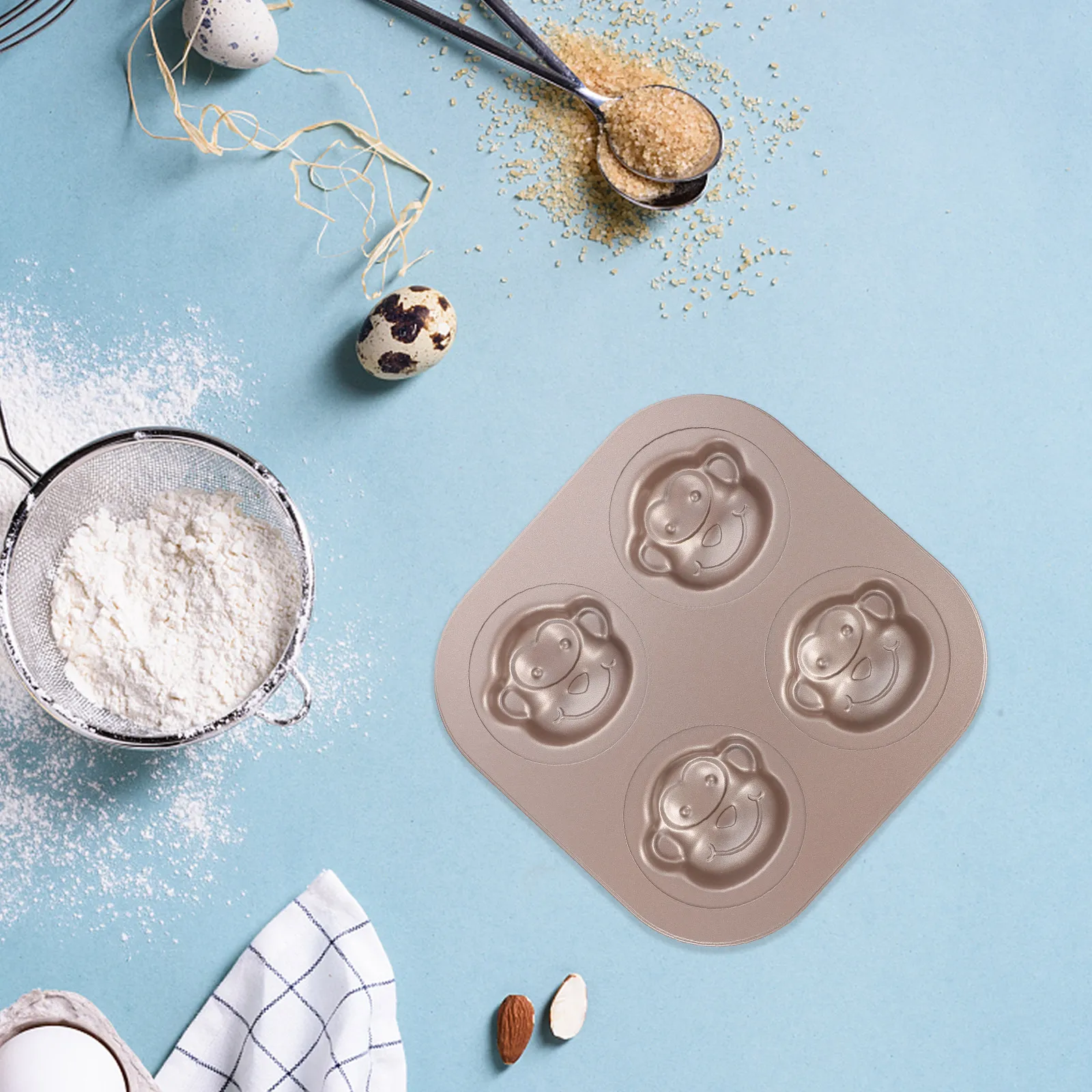 

Monkey Shape Cartoon Cake Mold Non Stick Carbon Steel Cake Baking Pan Easy Demould Food Grade Bakeware for Cookies Desserts