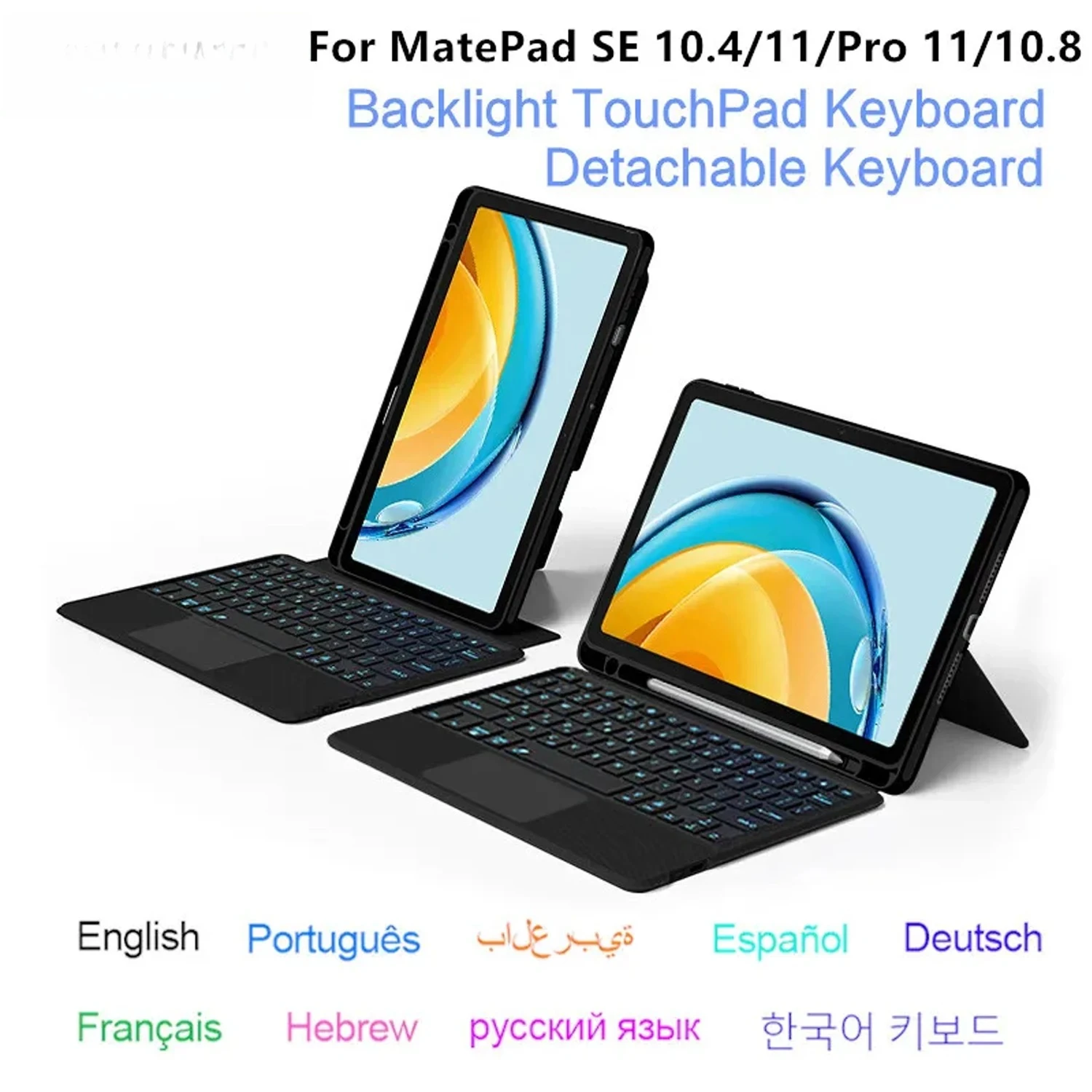 Magic Keyboard Case For Huawei MatePad SE 10.4 AGS5-W09 AGS5-L09 MatePad 10.4 Pro 11 10.8 V6 Tablet Protective Cover Case