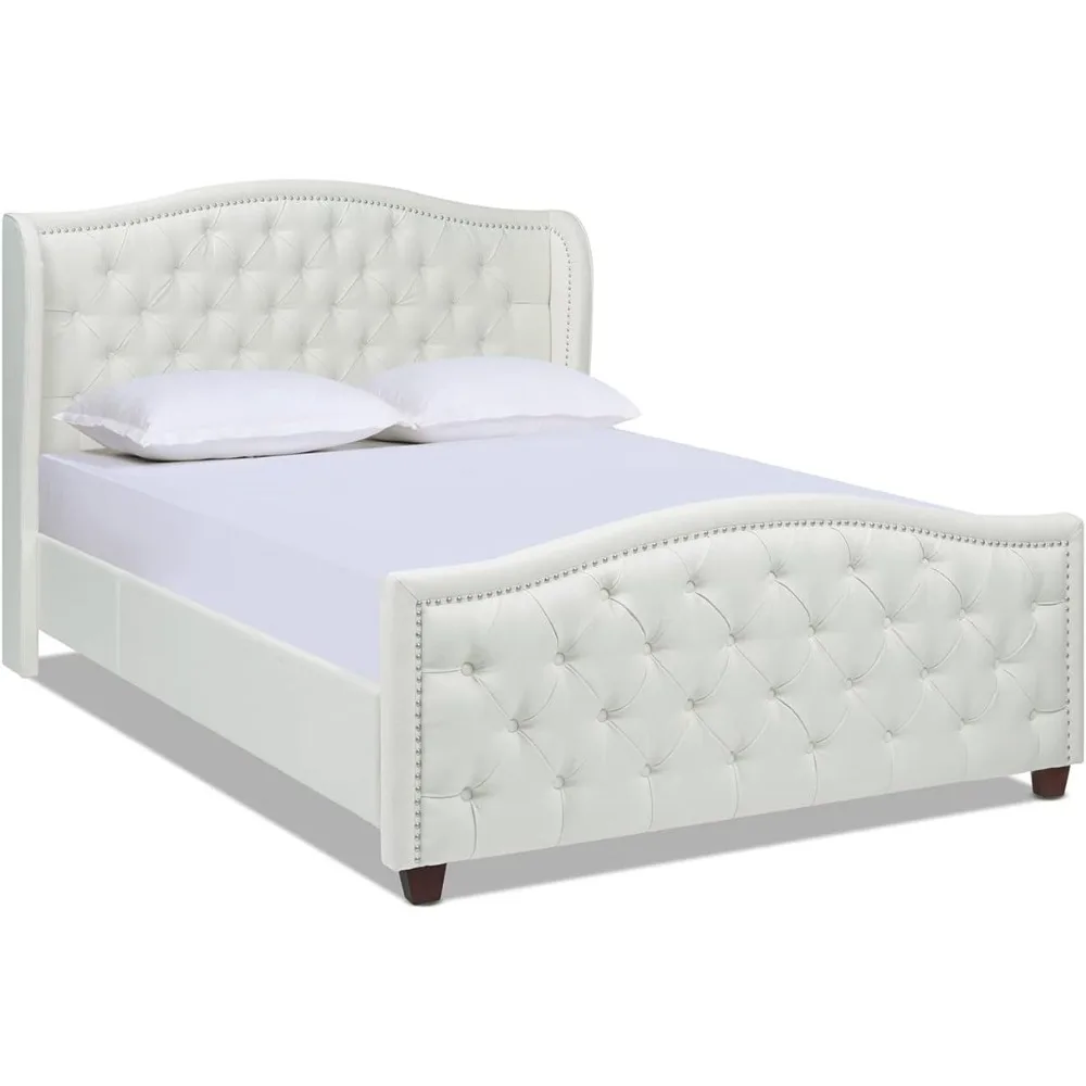 

Jennifer Taylor Home Fontana Wingback Upholstered Platform Bed Frame