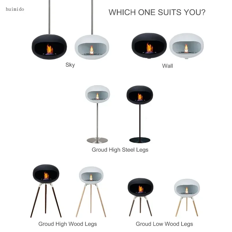 Stainless steel bioethanol fireplace