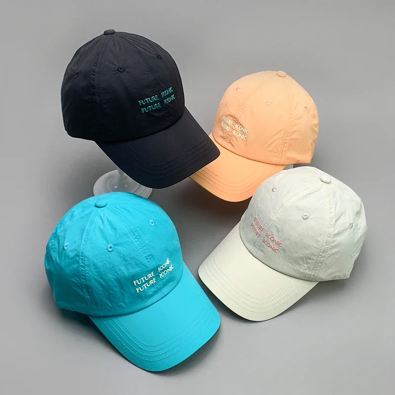 New Unisex Kpop Quick drying Letter Embroidery Men Women Baseball Hats Cotton Breathable All-Match Fashion Casual Sport Caps