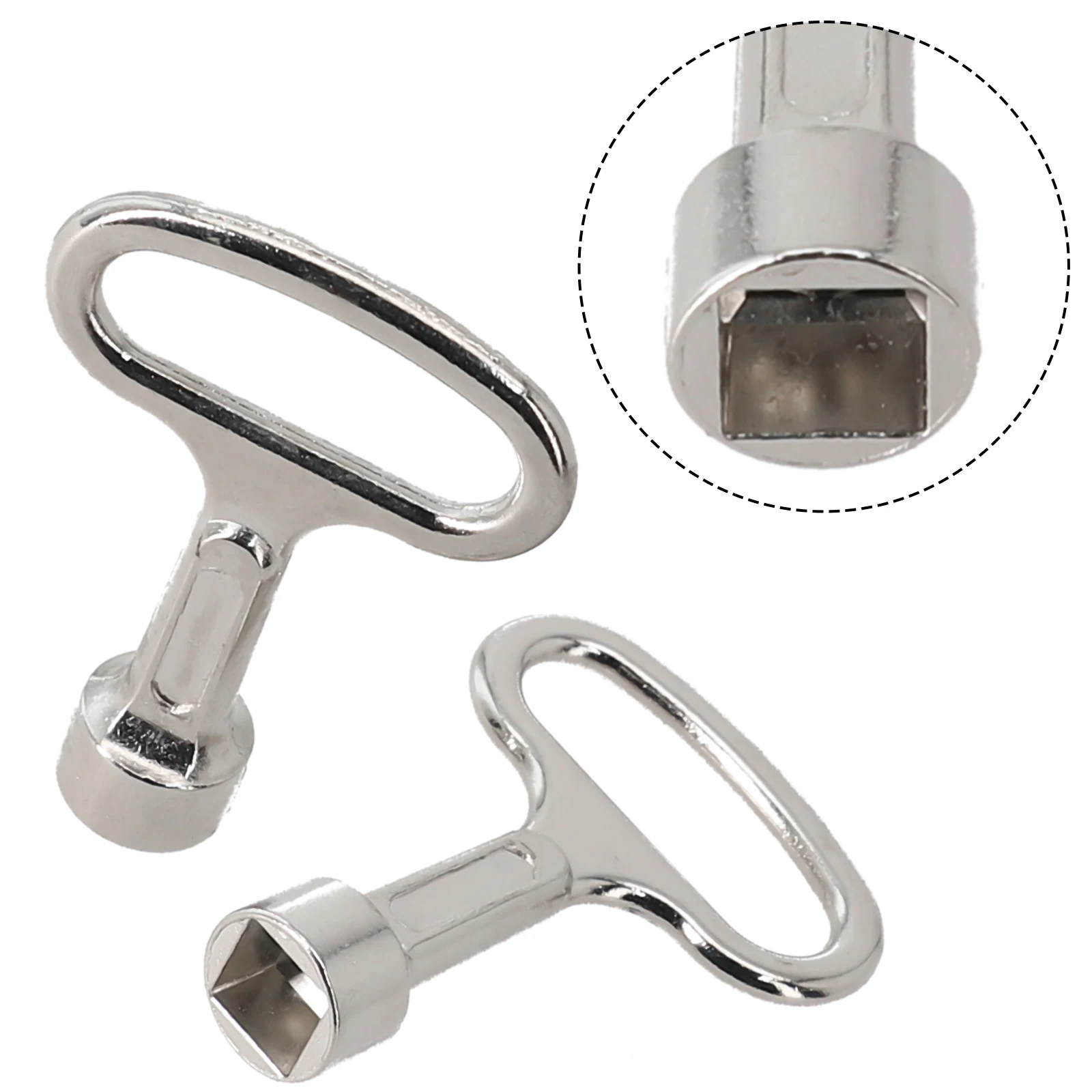 //Square Key Plumbing Hole Faucet Key Water Valve Tap //Square Socket //Special Lock Wrench Silver Square Wrenches