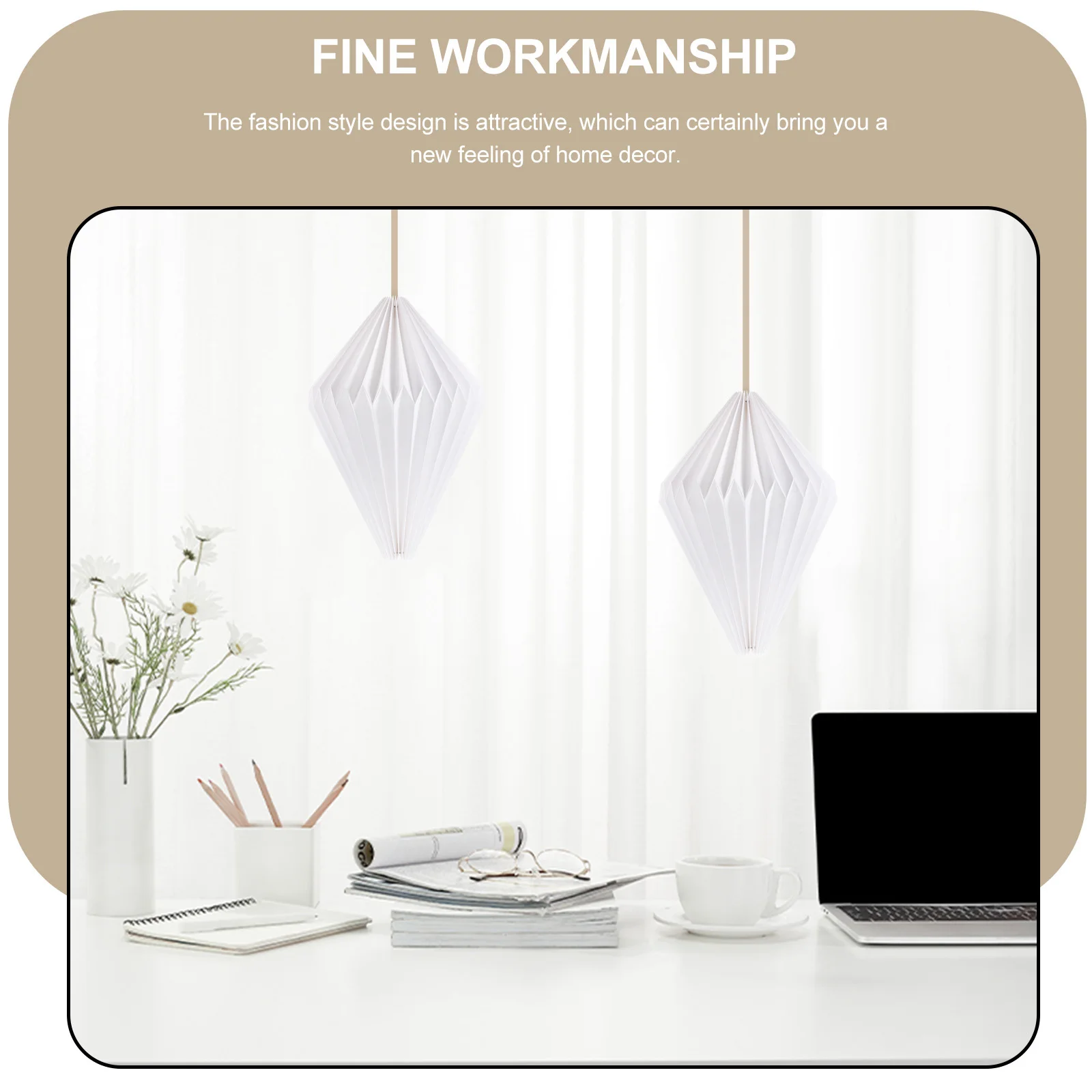 

1Pcs Attractive Folding Origami Lantern Lampshade Delicate Creative Design Paper Light Cover Good Housewarming Gift