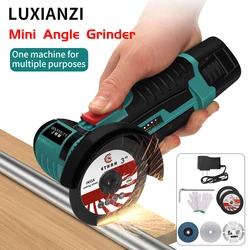 LUXIANZI Mini Angle Grinder 12V Brush/Brushless Cordless Power Tools For Grinder Cutting Electic Polishing Grinding Machine