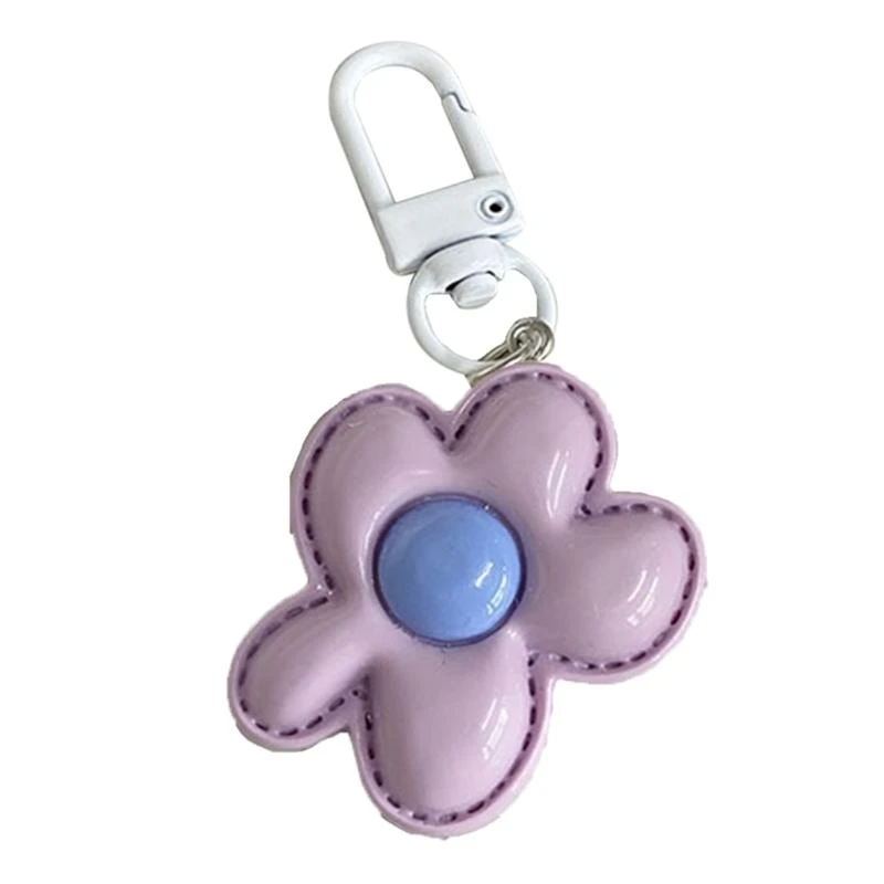Floral Keychain Fashion Chain Bag Charm Student Bags Ornament Decor Car Phone Decoration for Girls and Kids