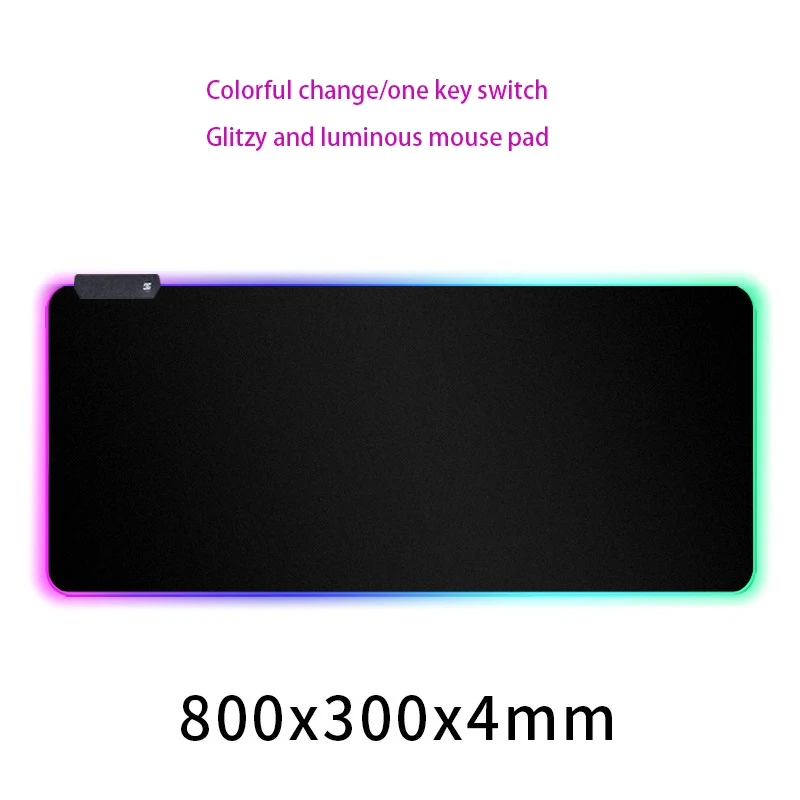 

Tianshu LED Light Mousepad RGB Keyboard Cover Desk-mat Colorful Surface Mouse Pad Waterproof Multi-size Computer Gamer Mat