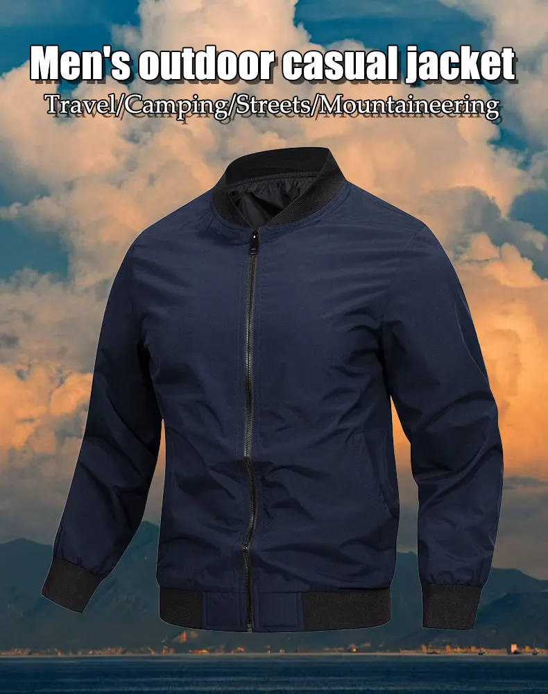 Spring Autumn Men's Casual Jackets Fashion Baseball Coat Light Soft Flying Jackets Men Business Men's Standing Collar Jacket 7 Sa6d40260d3514995b10368f81c0f85e5I