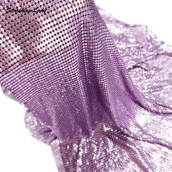 New 150*45cm Sparkly Metal Mesh Fabric Chainmail Jewelry Making Sequin Fabrics DIY Make a Bra Cape Pants Party Evening Dresses