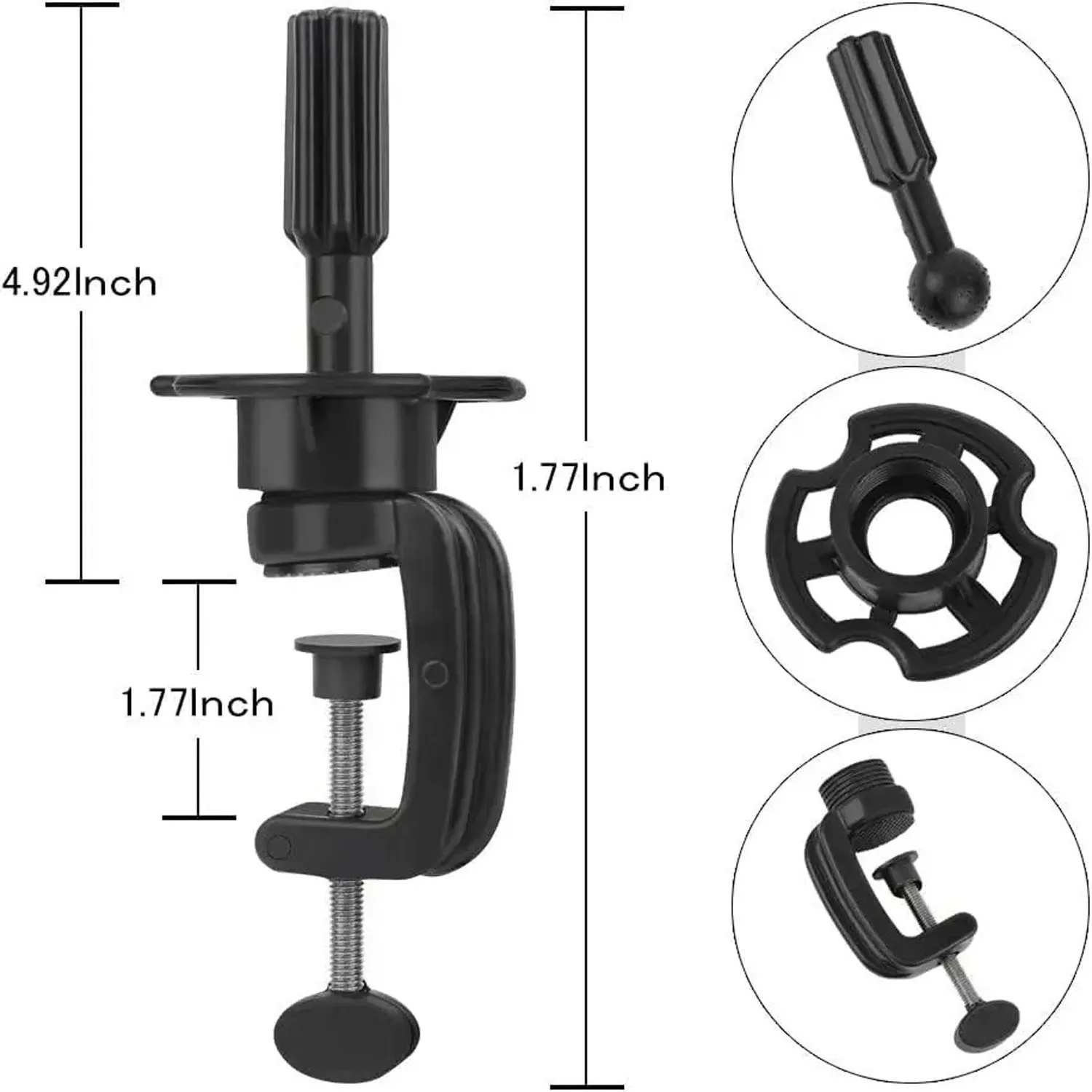1pcs Mini Wig Head Stand Table Clamp Training Mannequin Wig Head Holder Adjustable Plastic Material Hair Accessory Tools