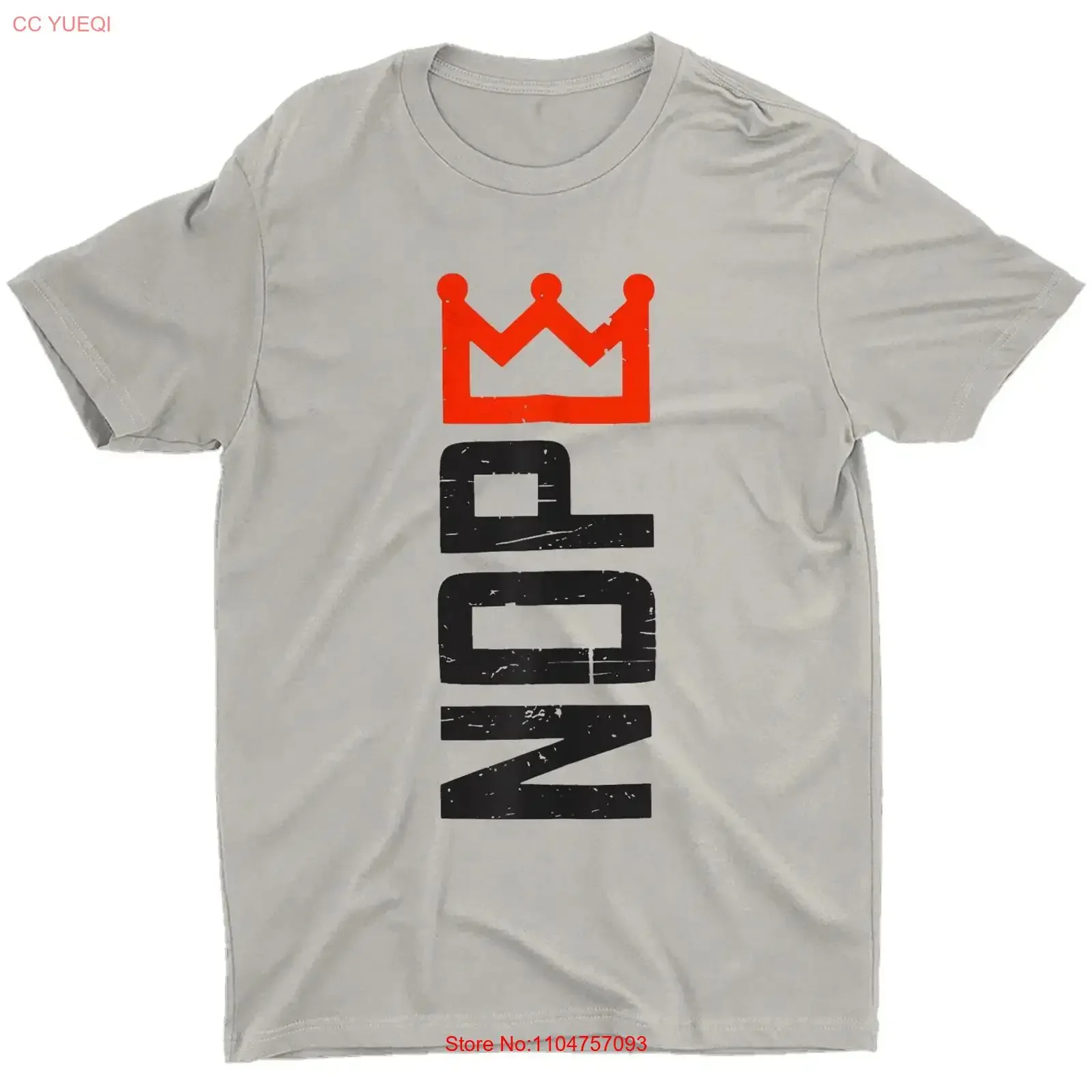 T-shirt vertical vintage délavé No Kings Protest Sign pour un usage quotidien, streetwear respirant, vêtements de créateur unisexes, doux