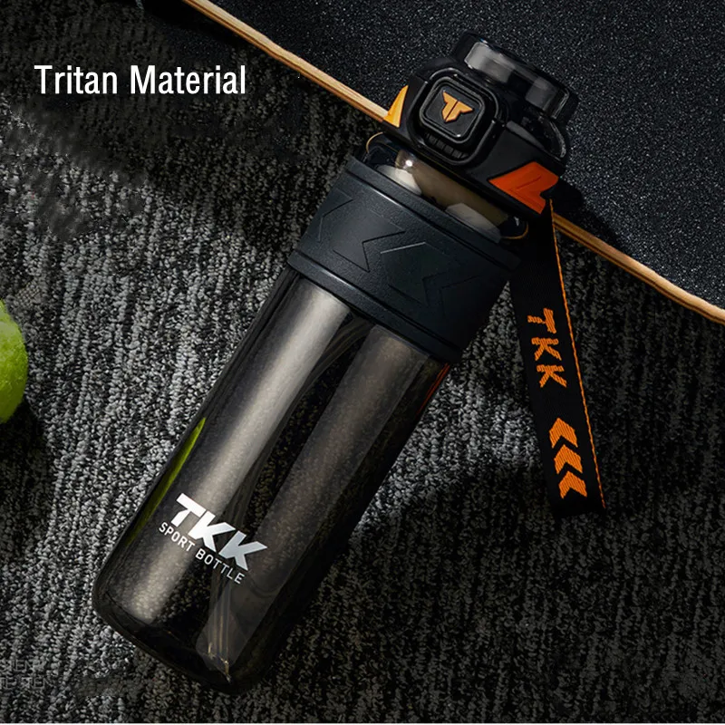 

1000ML High Quality Tritan Material Sport Water Bottle With Straw Leak-Proof Durable Gym Fitness Outdoor Drinking Bottle