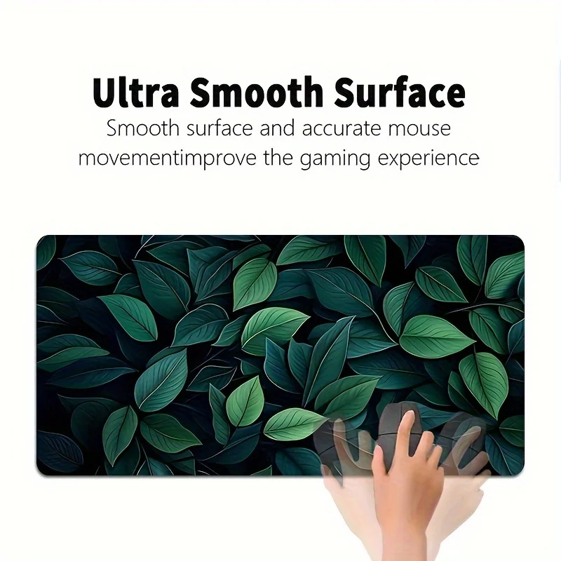 Groot groen blad botanisch ontwerp gaming muismat antislip bureaumat voor toetsenbord computer pc muis kantoor computer accessoire