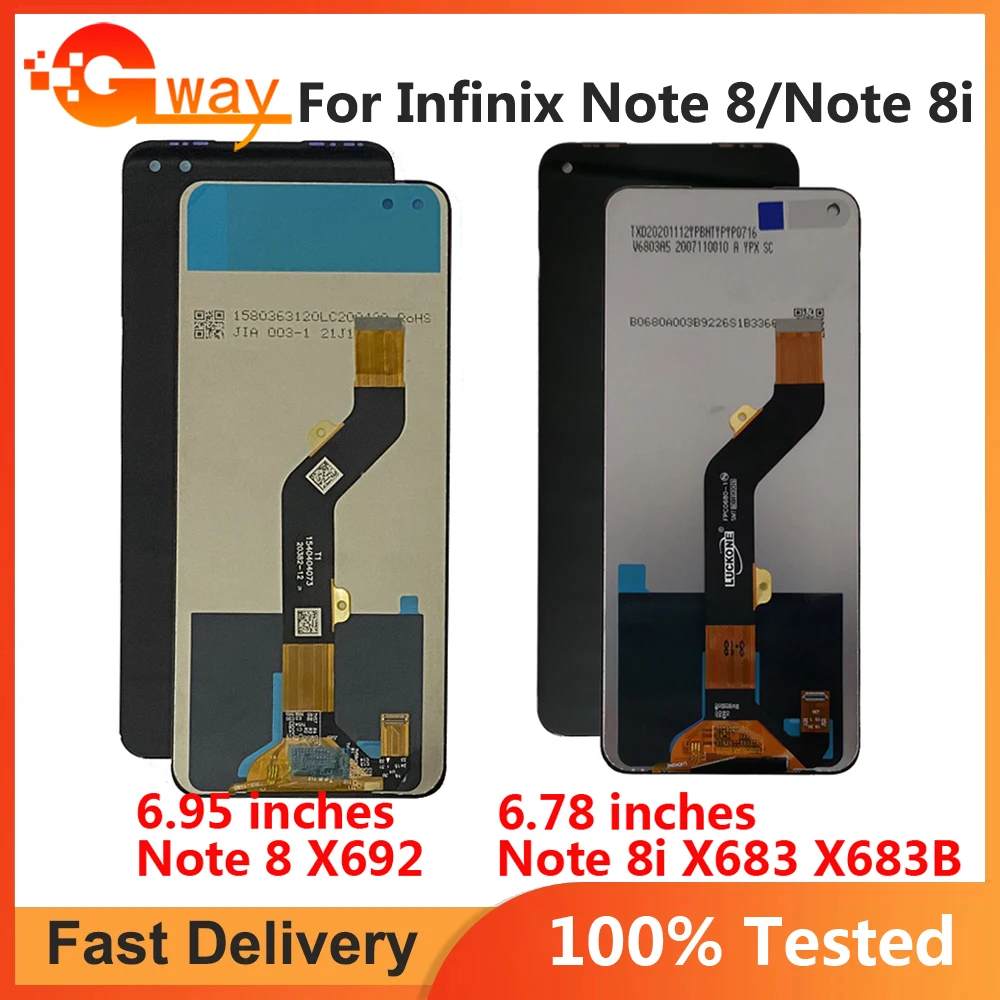 

For Infinix Note 8i X683 X683B LCD Display Touch Screen Assembly For Infinix Note 8 X692 LCD Infinix Note8 LCD Parts