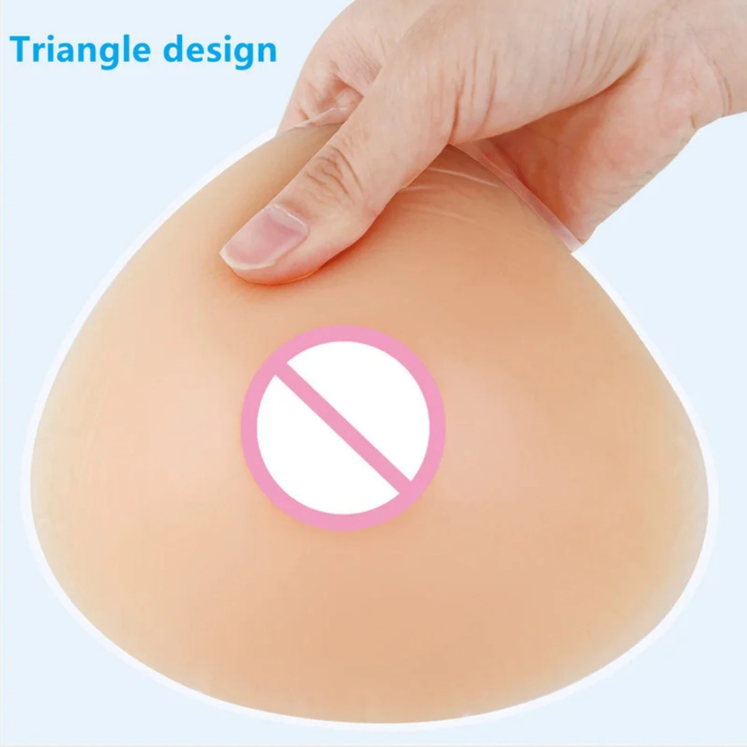 Triangular Silicone Breast Forms Fake Breast Prosthesis Insert Into Bra for Use Available For Crossdresser Drag Queen Cosplay