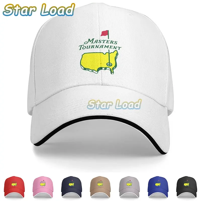 

New Arrival Masters Golf Tournament Logo Logo Outdoor Leisure Baseball Caps Adjustable Hip Hop Hat for Unisex