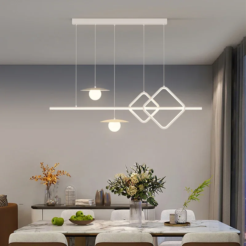 Luz pendente LED nórdica, Luminárias de estilo moderno, Lâmpada suspensa criativa, Sala de jantar, Sala de estar, Cozinha, Decoração