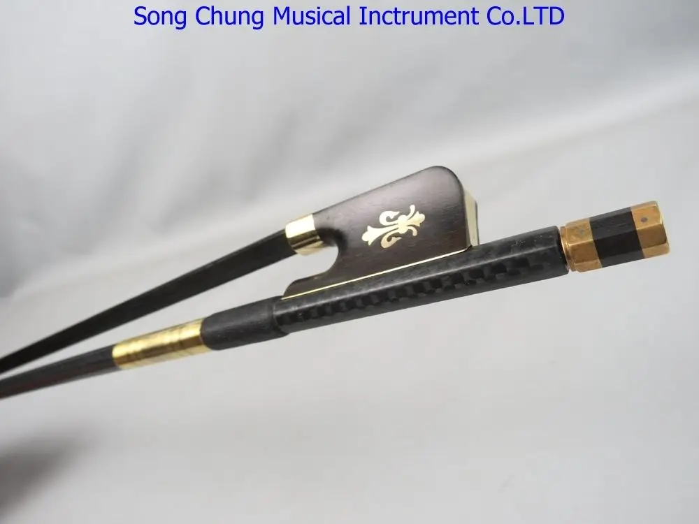 Best powerful plaid black Carbon fiber black Horsehair viola bow