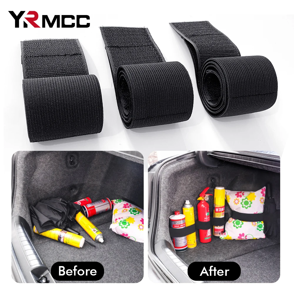 Car Trunk Storage Fixed Belt Magic Tapes Cars Fixing Belt Universal Storage Bag Tapes Fixed Auto Interior Storage Organization