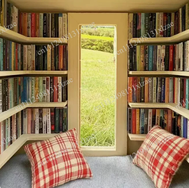 Creative Anti-Anxiety Bookshelf Handmade Room Box With Exquisite Wooden Scenes Mini miniature room wood decoration